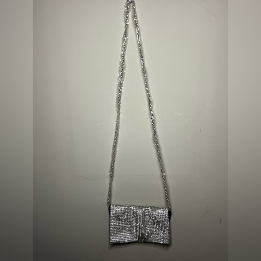Silver Chain Crossbody Bag